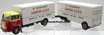 1/50 Scania-Vabis LB76 2-Axle Box Truck & 2-Axle Box Trailer "Simon Loos"-scania-Model Barn