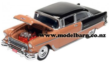 1/64 Chev Bel Air 2 Door Sedan (1955, salmon & black)-chevrolet-and-gmc-Model Barn