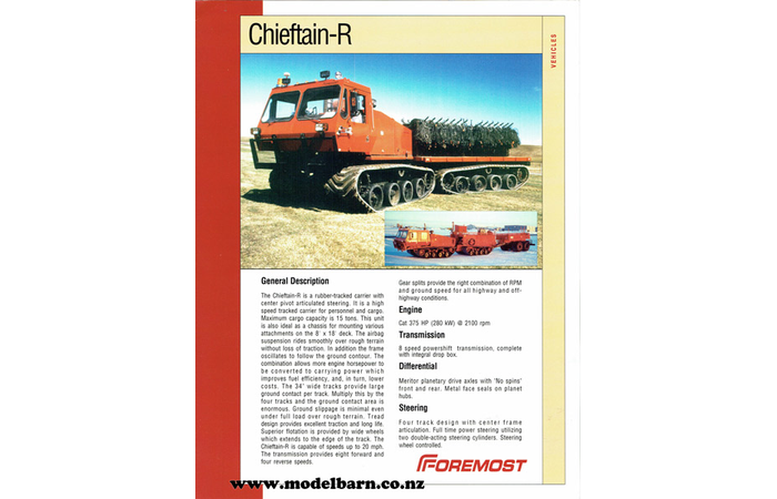 Foremost Chieftain-R Tracked Carrier Sales Brochure