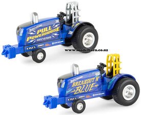 1/64 New Holland Pulling Tractors Set "Breakout N' Blue" & "Pull Powerhouse"-farm-equipment-Model Barn
