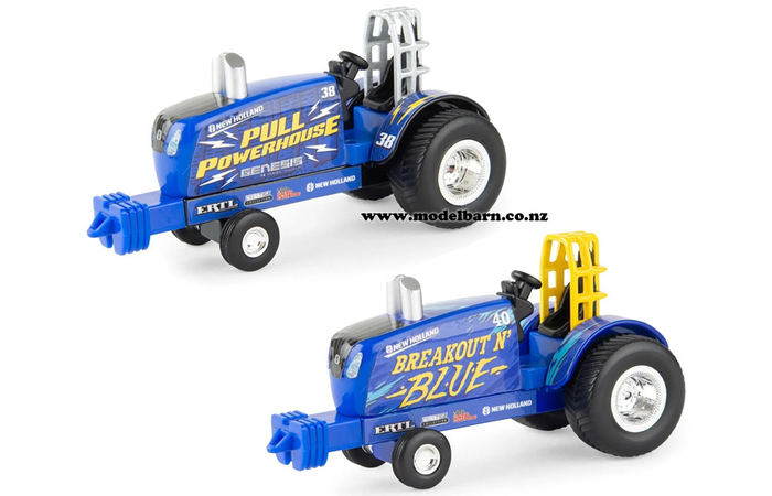 1/64 New Holland Pulling Tractors Set "Breakout N' Blue" & "Pull Powerhouse"
