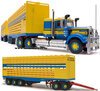 1/64 Kenworth W900 Livestock Road Train with 3 Trailers "Hampton Transport"