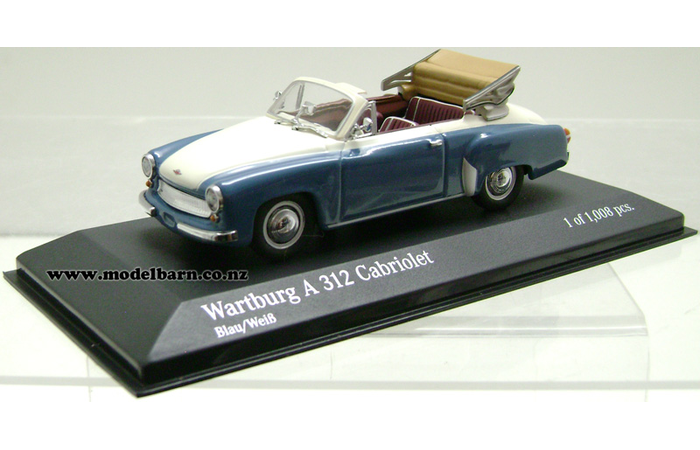 1/43 Wartburg A 312 Cabriolet (1958, blue & white)