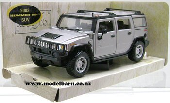1/27 Hummer H2 SUV (2003, silver)-other-vehicle-brands-Model Barn