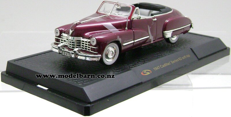 1/32 Cadillac Series 62 Convertible (1947, burgundy) - Vehicles