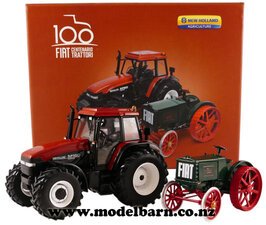 1/32 Fiat 702 & NH M160 "100 Years of Fiat Tractors"-fiat-and-hesston-Model Barn