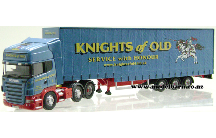 1/50 Scania R420 Prime Mover & Semi Curtainside Trailer "Knights of Old"