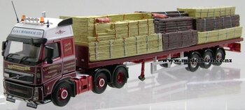 1/50 Volvo FH-500 Prime Mover & Semi Flat Deck Trailer & Load "RJ & I Monkhouse Ltd"-volvo-Model Barn