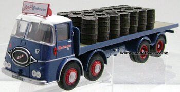 1/50 ERF KV 4-Axle Flat Deck Truck with Barrels Load "Bass Worthington"-erf-Model Barn