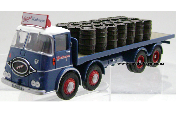 1/50 ERF KV 4-Axle Flat Deck Truck with Barrels Load "Bass Worthington"