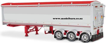 1/50 Sloanbuilt TOA Semi Tip Trailer (red & silver)-trucks-and-trailers-Model Barn