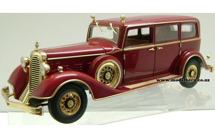 1/18 Cadillac Deluxe Tudor Limousine (1932, maroon) "Last Emperor of China"
