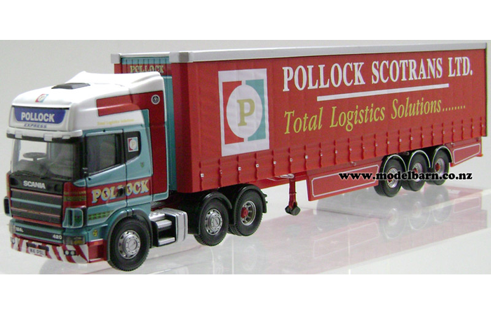 1/50 Scania 124L 420 Prime Mover & Semi Curtainside Trailer "Pollock Scotrans Ltd"