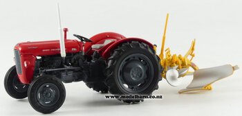 1/32 Massey Ferguson 35X with Rumptstad 2-Furrow Plough Set-massey-ferguson,-mh-Model Barn