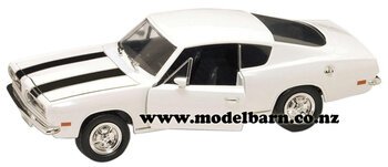 1/18 Plymouth Baracuda (1969, white & black)-plymouth-Model Barn
