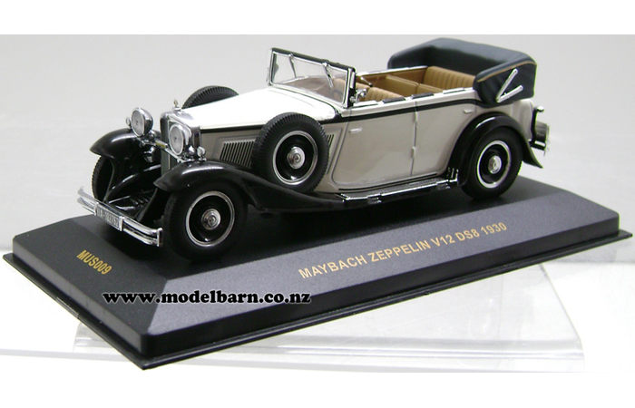 1/43 Maybach Zeppelin V12 DS8 (1930, white & black)
