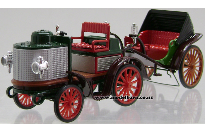 1/43 De Dion-Bouton Boggie 20 CV Steamer with Victoria Carriage Trailer (1894)