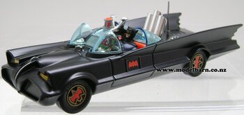 Batmobile with Batman & Robin Figurines (1966, Matt Black, 127mm) Corgi-other-vehicle-brands-Model Barn