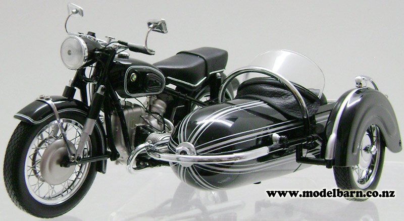 1/10 BMW R60/2 Motorbike & Sidecar Combo (black) - Vehicles