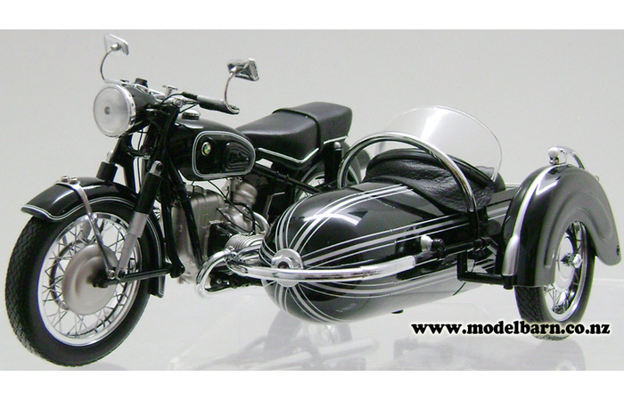1/10 BMW R60/2 Motorbike & Sidecar Combo (black)