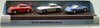 1/43 Porsche 356A Coupe (1958, red), Mercedes 300SL (1955, silver), Ferrari Dino 246GTS (1973, blue)