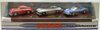 1/43 Porsche 356A Coupe (1958, red), Mercedes 300SL (1955, silver), Ferrari Dino 246GTS (1973, blue)