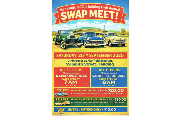 Feilding Swap Meet September 26 2026