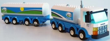 Scania Fonterra Milk Tanker & Trailer Brick Set-trucks-and-trailers-Model Barn