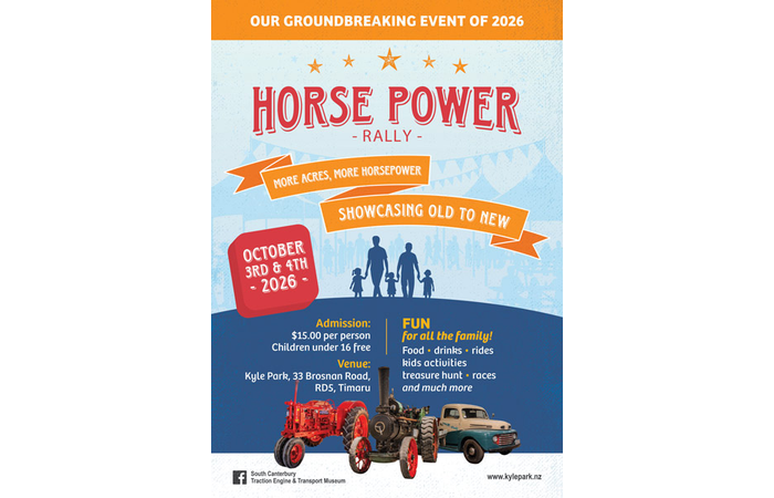 Timaru Horse Power Rally October 3, 4  2026