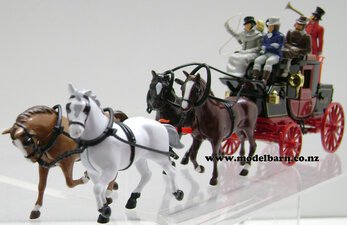 Horse Drawn Passenger Coach & 4 Horses (1820)-horse-drawn-vehicles-Model Barn