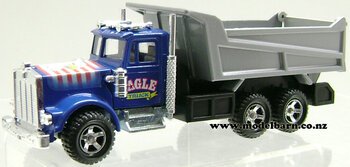 1/47 Kenworth 3-Axle Tip Truck (blue & silver) "Eagle"-kenworth-Model Barn
