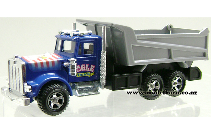 1/47 Kenworth 3-Axle Tip Truck (blue & silver) "Eagle"