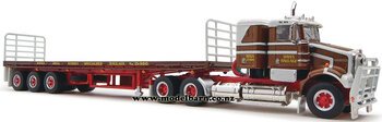 1/64 Kenworth SAR with Semi Flat Deck Trailer "Hayes Haulage"-trucks-and-trailers-Model Barn
