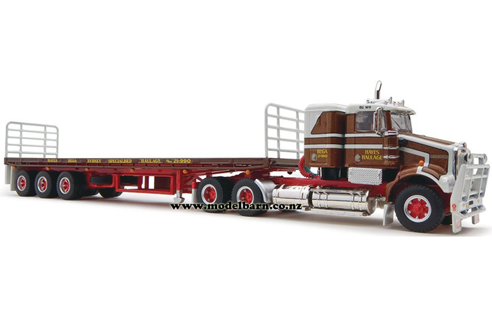 1/64 Kenworth SAR with Semi Flat Deck Trailer "Hayes Haulage"