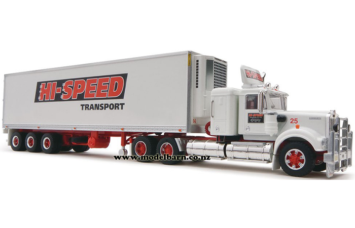 1/64 Kenworth W900 with Semi Refer Trailer "Hi-Speed Transport"