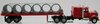 1/50 Kenworth W925 Prime Mover & Semi Flat Deck Trailer & Culvert Pipes Load "Cast"