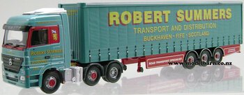 1/50 Mercedes Actros 2546 Prime Mover & Semi Curtainside Trailer "Robert Summers"-mercedes-Model Barn