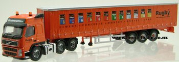 1/50 Volvo FM12 Prime Mover & Semi Curtainside Trailer "Rugby"-volvo-Model Barn