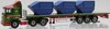 1/50 MAN F2000 Prime Mover with Semi Flat Deck Trailer & Skips Load "Matlock Transport"