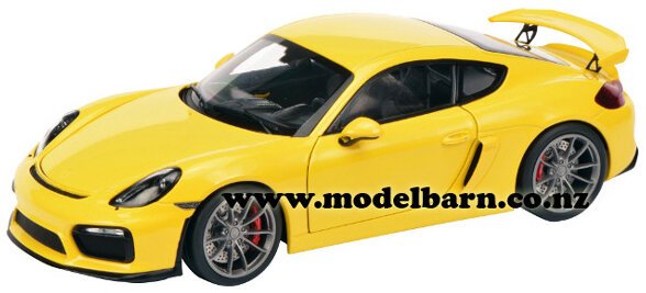 シェコー　ポルシェ　ケイマン　gt4 イエロー 1/18 1/18 Porsche Cayman GT4 (yellow) - Vehicles-Porsche : Model