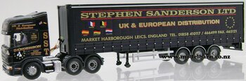 1/50 Scania 144L 530 Topline Prime Mover & Semi Curtainside Trailer "Stephen Sanderson"-scania-Model Barn