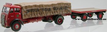 1/50 ERF V 2-Axle Sheeted Truck & Flat Deck Trailer "British Road Services"-erf-Model Barn