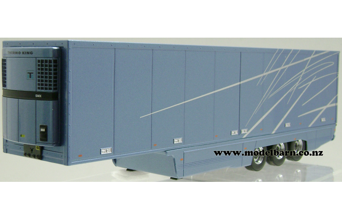 1/43 3-Axle Refer Semi Trailer (metallic blue)