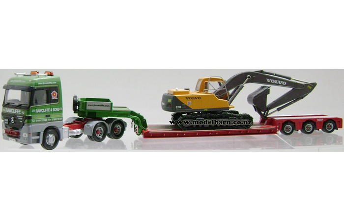 1/50 Mercedes Actros 2650 Prime Mover with 3-Axle Nooteboom Semi Low Loader Trailer & Excavator "Rawcliffe"