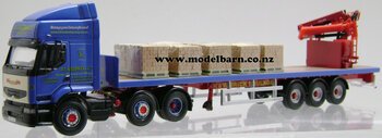 1/50 Renault Prime Mover with Semi Crane Trailer & Brick Load "RT Keedwell Ltd"-renault-Model Barn