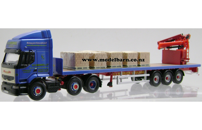 1/50 Renault Prime Mover with Semi Crane Trailer & Brick Load "RT Keedwell Ltd"