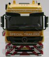 1/50 Mercedes Actros 3355 Prime Mover & 4-Axle Semi Low Loader Trailer (yellow)