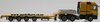 1/50 Mercedes Actros 3355 Prime Mover & 4-Axle Semi Low Loader Trailer (yellow)