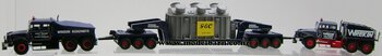 1/50 Scammell Contractor (x2) with 6-Axle Wheel Girder Trailer & Transformer Load "Wrekin Roadways"-scammell-Model Barn