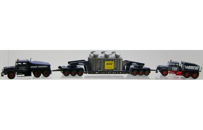 1/50 Scammell Contractor (x2) with 6-Axle Wheel Girder Trailer & Transformer Load "Wrekin Roadways"